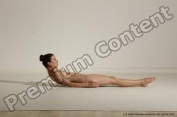 Nude Gymnastic poses Woman White Moving poses Athletic long brown Dynamic poses Pinup